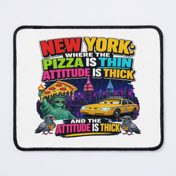 Item preview, New York Pizza Attitude Funny NYC Street Art designed and sold by Sushikidsntod.