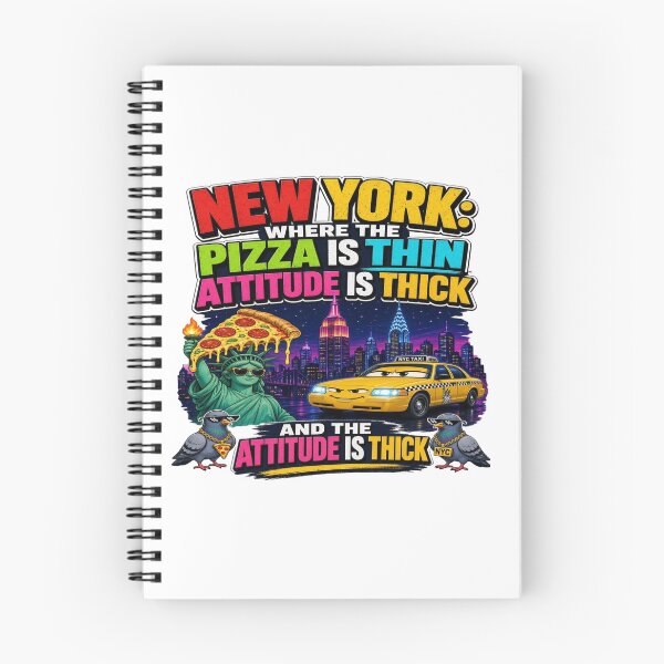 Item preview, New York Pizza Attitude Funny NYC Street Art designed and sold by Sushikidsntoddlers.