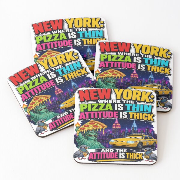 Item preview, New York Pizza Attitude Funny NYC Street Art designed and sold by Sushikidsntoddlers.