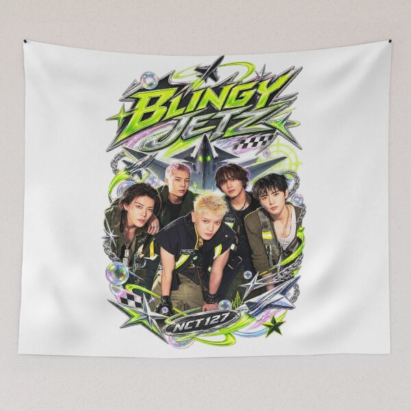 Item preview, NCT 127 Aircraft Interior Metallic Chrome Group Banner designed and sold by Valeree Store.