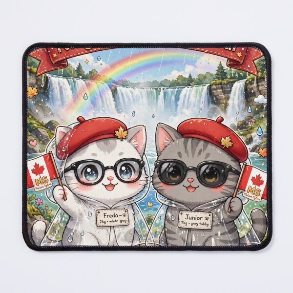Item preview, Canada Kawaii Cats - Niagara Red Beret Tour in Raincoats designed and sold by MAISON SYLVIE.