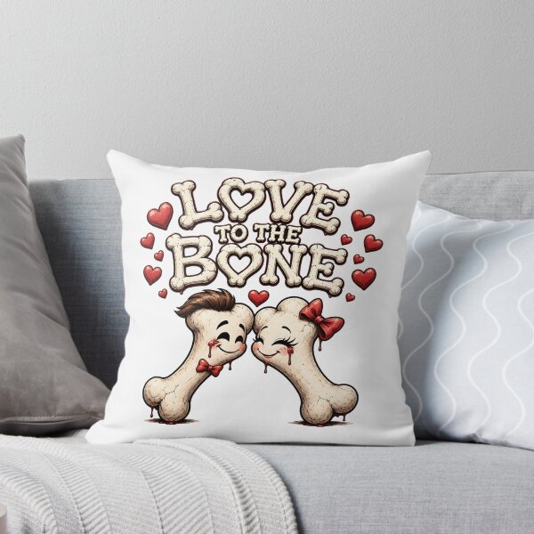 Item preview, Love to the Bone Funny Skeleton Couple Dark Romance Valentine Print designed and sold by HorrorWorldWeb.