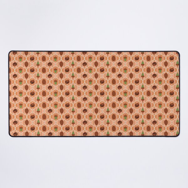 Item preview, Conkers, Acorns and Pine Cones Striped Ogee Print designed and sold by Daniel Bevis Design.