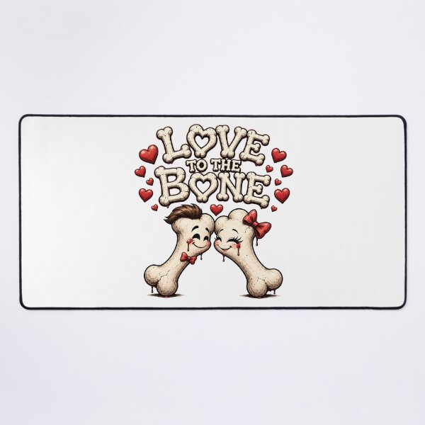 Item preview, Love to the Bone Funny Skeleton Couple Dark Romance Valentine Print designed and sold by HorrorWorldWeb.