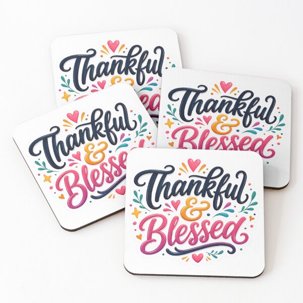 Item preview, Thankful & Blessed designed and sold by MR4me.
