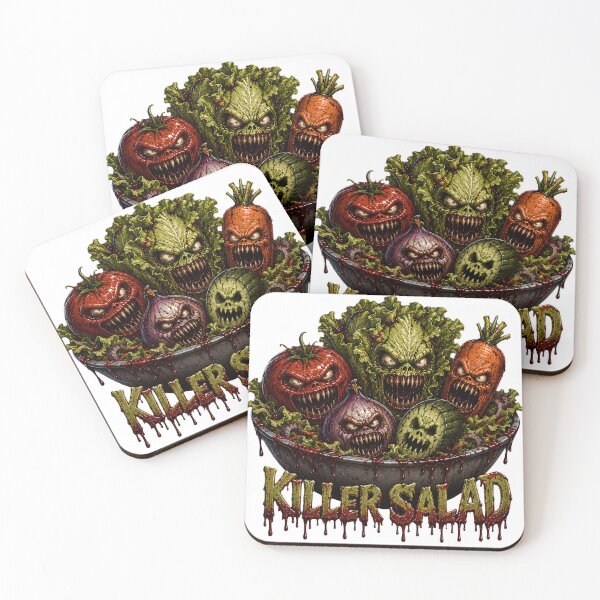 Item preview, Ensalada asesina, monstruos vegetales aterradores, divertida lámina de terror designed and sold by HorrorWorldWeb.