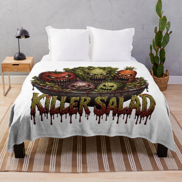 Item preview, Ensalada asesina, monstruos vegetales aterradores, divertida lámina de terror designed and sold by HorrorWorldWeb.