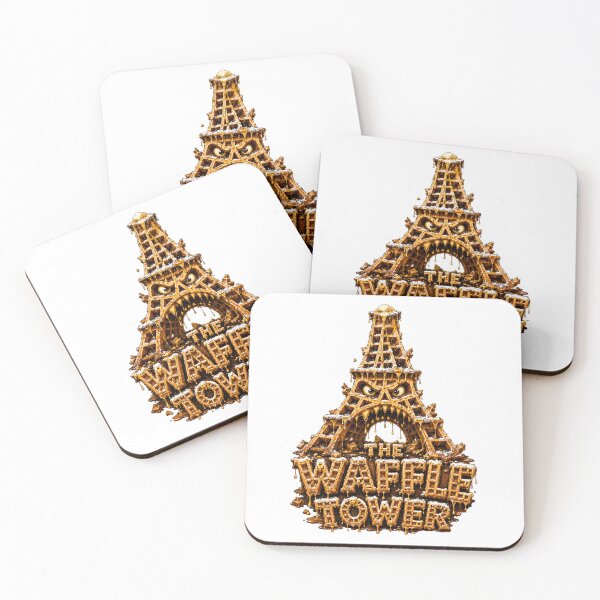 Item preview, The Waffle Tower - Scary Eiffel Tower Monster Funny Horror Print designed and sold by HorrorWorldWeb.