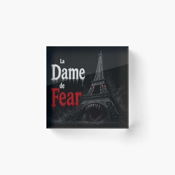 Item preview, La Dame de Fear - Horror Eiffel Tower Paris Art Print designed and sold by HorrorWorldWeb.