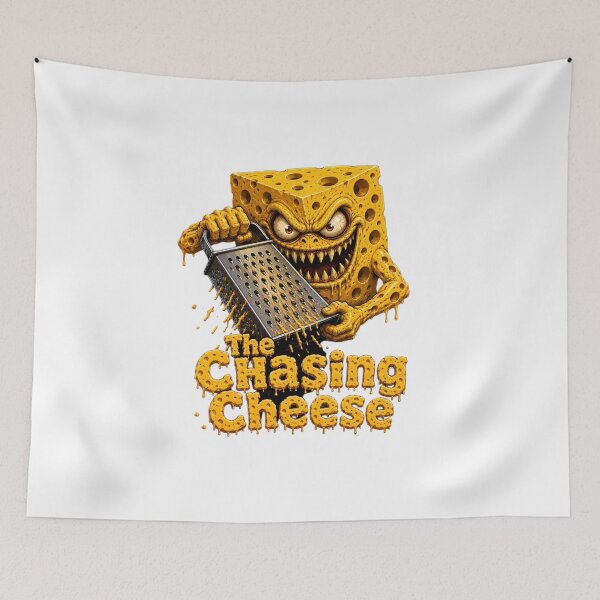 Item preview, The Chasing Cheese - Scary Monster Horror T-Shirt Funny Design designed and sold by HorrorWorldWeb.