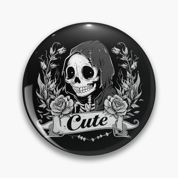 Item preview, Cute Gothic Skeleton with Roses Dark Kawaii Floral Art Design designed and sold by inkoutninja.
