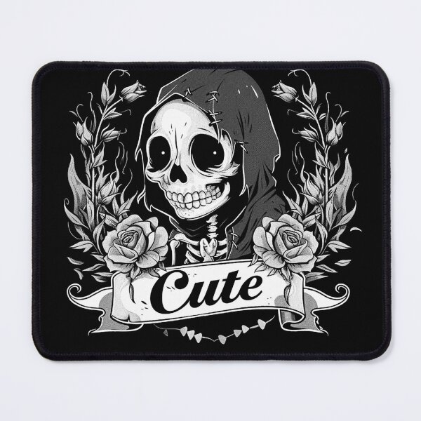 Item preview, Cute Gothic Skeleton with Roses Dark Kawaii Floral Art Design designed and sold by inkoutninja.