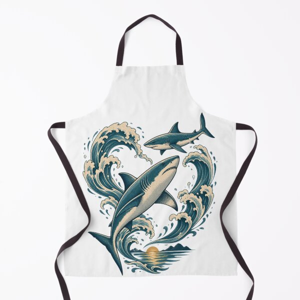 Item preview, Matching Couples Sharks Circling A Heart Design : Shark Couple Heart Ocean Love  Romantic Sharks Art  designed and sold by OUICHA.
