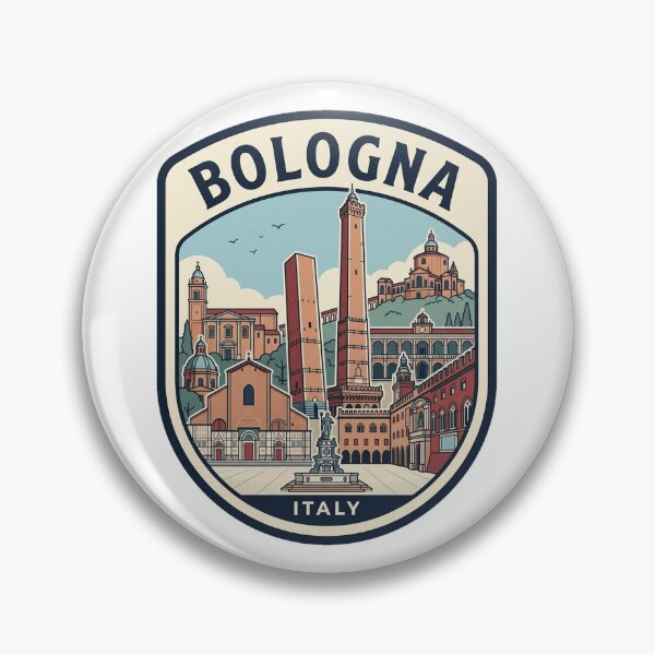 Item preview, Bologna Italy Travel Emblem Retro Skyline Illustration designed and sold by k3rstman1.