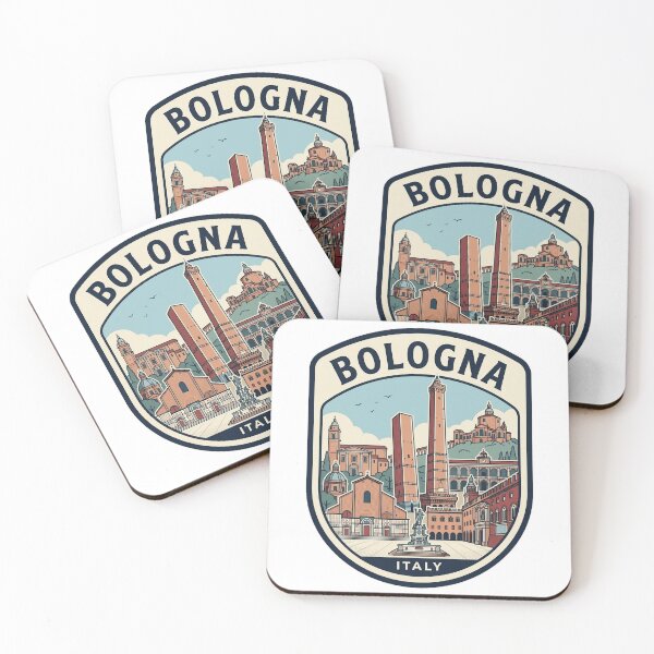 Item preview, Bologna Italy Travel Emblem Retro Skyline Illustration designed and sold by k3rstman1.