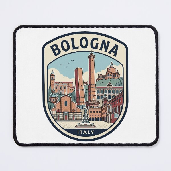 Item preview, Bologna Italy Travel Emblem Retro Skyline Illustration designed and sold by k3rstman1.