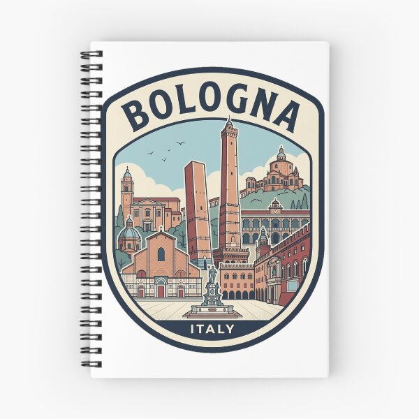 Item preview, Bologna Italy Travel Emblem Retro Skyline Illustration designed and sold by k3rstman1.