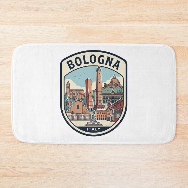 Item preview, Bologna Italy Travel Emblem Retro Skyline Illustration designed and sold by k3rstman1.