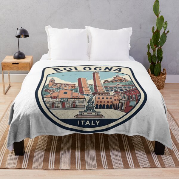 Item preview, Bologna Italy Travel Emblem Retro Skyline Illustration designed and sold by k3rstman1.