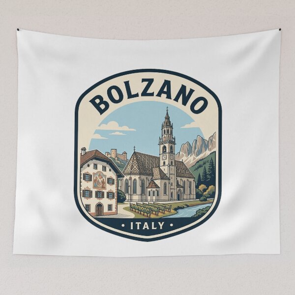 Item preview, Bolzano Italy Dolomites Vintage Travel Emblem designed and sold by k3rstman1.