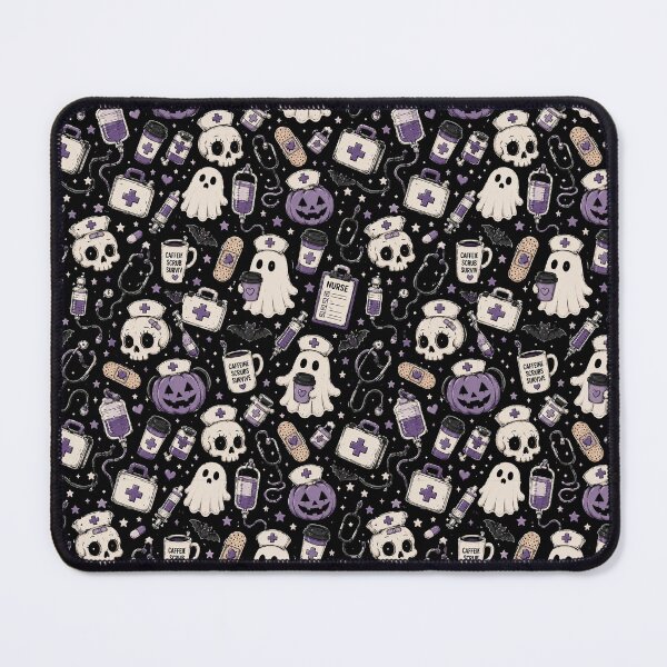 Item preview, NURSE HALLOWEEN pattern - ghosts and pumpkins designed and sold by YNELENT.