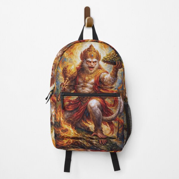 Item preview, Hindu deity Hanuman - The Divine Monkey Painting designed and sold by GalleryKauffeld.