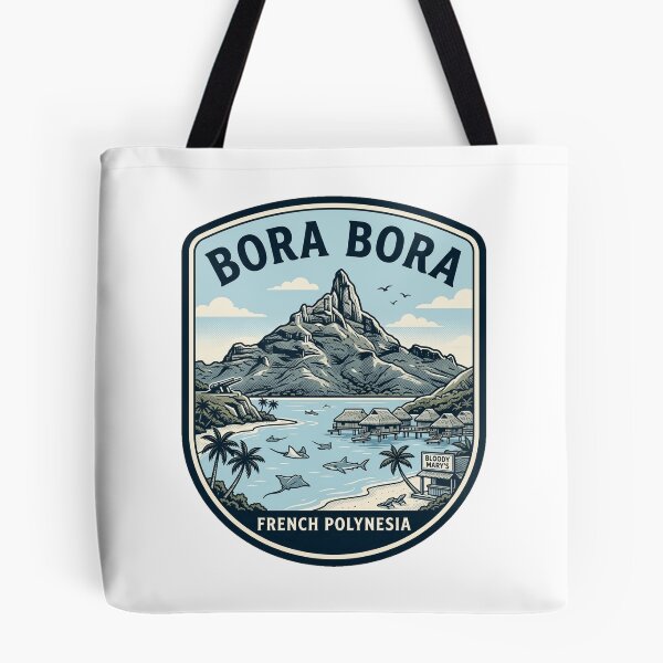 Item preview, Bora Bora French Polynesia Vintage Travel Badge designed and sold by k3rstman1.