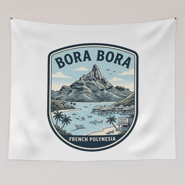 Item preview, Bora Bora French Polynesia Vintage Travel Badge designed and sold by k3rstman1.