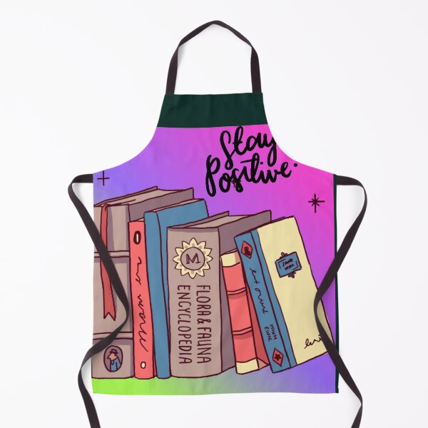 Item preview, Aesthetic Stay Positive Book Stack Illustration designed and sold by SMinimalist613.