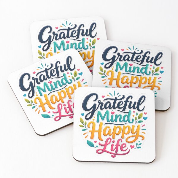 Item preview, Grateful Mind Happy Life designed and sold by MR4me.