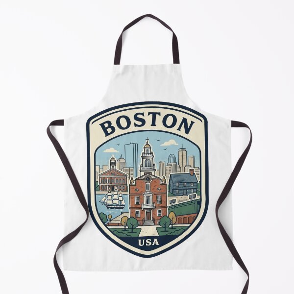 Item preview, Boston Massachusetts Retro Skyline Travel Badge designed and sold by k3rstman1.