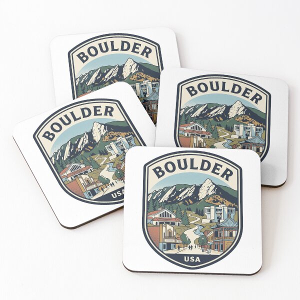 Item preview, Boulder Colorado Flatirons Mountain Retro Travel Badge designed and sold by k3rstman1.