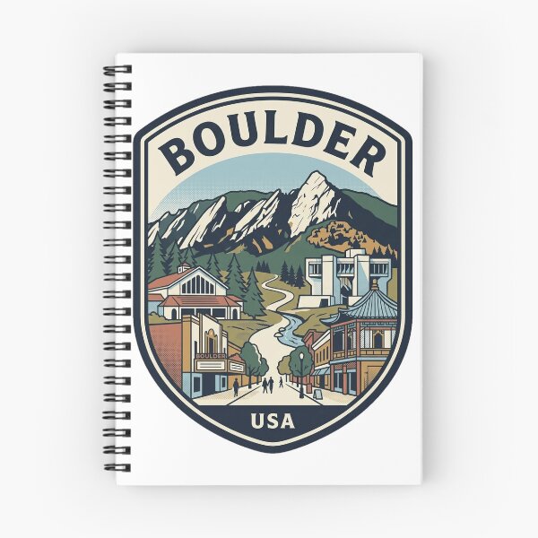 Item preview, Boulder Colorado Flatirons Mountain Retro Travel Badge designed and sold by k3rstman1.
