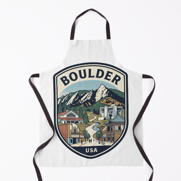 Item preview, Boulder Colorado Flatirons Mountain Retro Travel Badge designed and sold by k3rstman1.