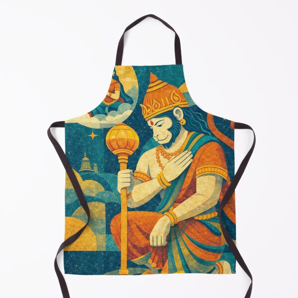 Item preview, Hindu deity Hanuman - The Divine Monkey Painting designed and sold by GalleryKauffeld.