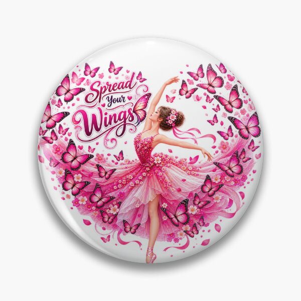 Item preview, pink butterfly ballerina designed and sold by Reshmakhan.