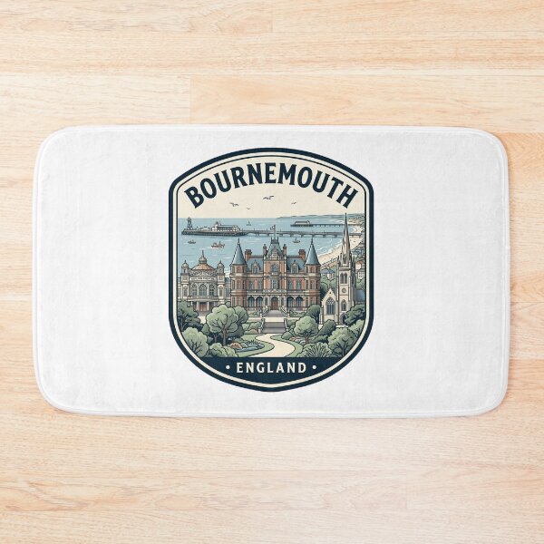 Artikelvorschau, Bournemouth, England – Retro-Strandreise-Souvenir entworfen und verkauft von k3rstman1.