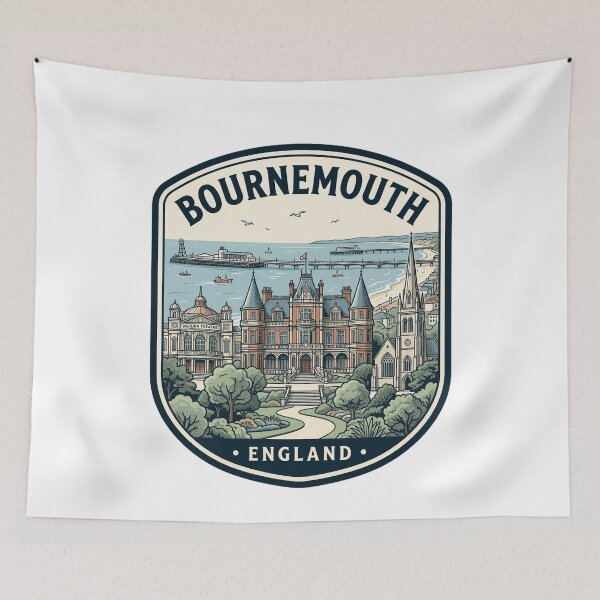 Item preview, Bournemouth England Retro Beach Travel Souvenir designed and sold by k3rstman1.