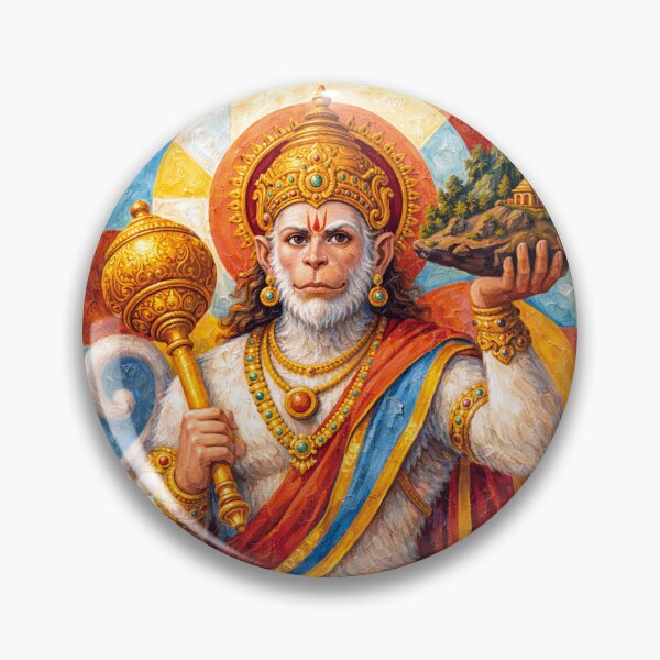 Item preview, Lord Hanuman Painting - Hindu deity of Sacred Strength. designed and sold by GalleryKauffeld.