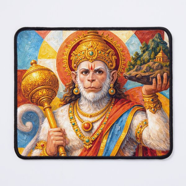 Item preview, Lord Hanuman Painting - Hindu deity of Sacred Strength. designed and sold by GalleryKauffeld.