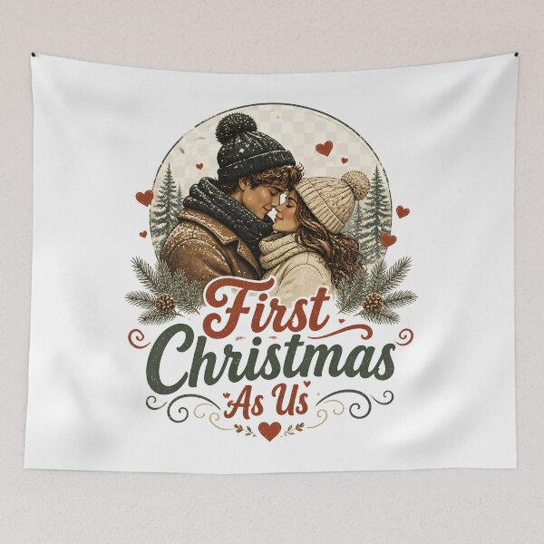 Item preview, First Christmas As Us Romantic Christmas Couple Holiday Gift designed and sold by LiviuGligoros.