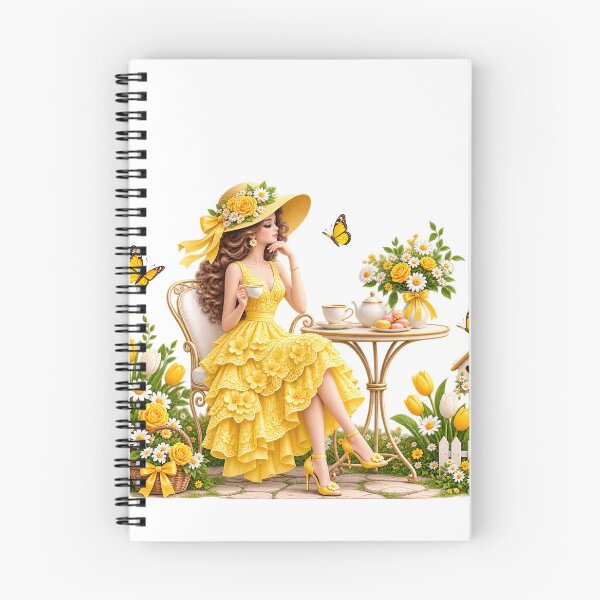Item preview, yellow tea party girl designed and sold by Reshmakhan.