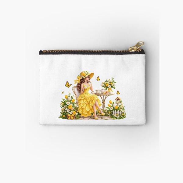 Item preview, yellow tea party girl designed and sold by Reshmakhan.