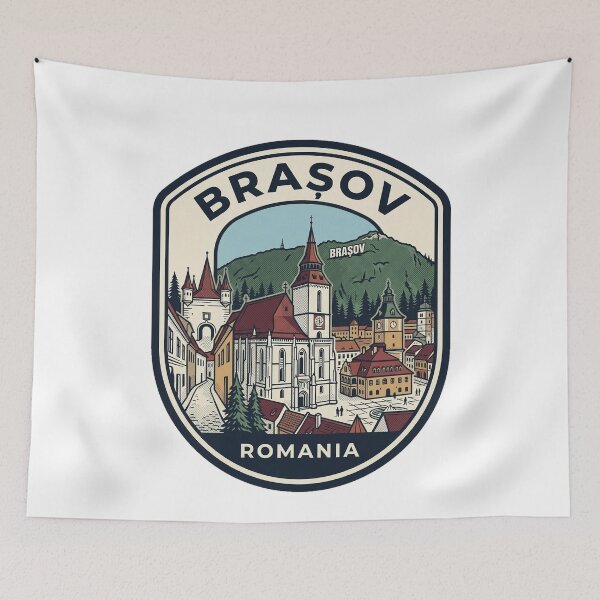 Item preview, Brasov Romania Vintage Travel Emblem designed and sold by k3rstman1.