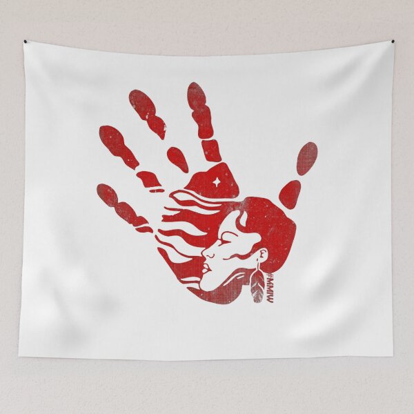 Item preview, Red Hand #MMIW Indigenous Native American MMIW Awareness designed and sold by MimicMiniatures.