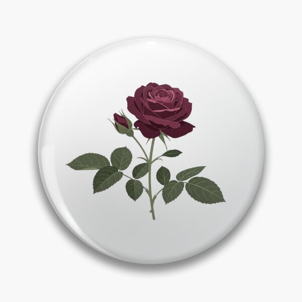 Item preview, Botanical Burgundy Rose - Elegant Dark Romance Art designed and sold by Dzblack.