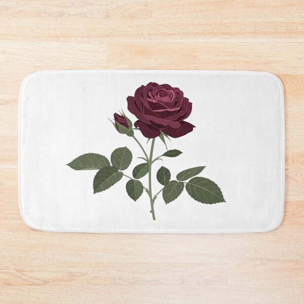 Item preview, Botanical Burgundy Rose - Elegant Dark Romance Art designed and sold by Dzblack.