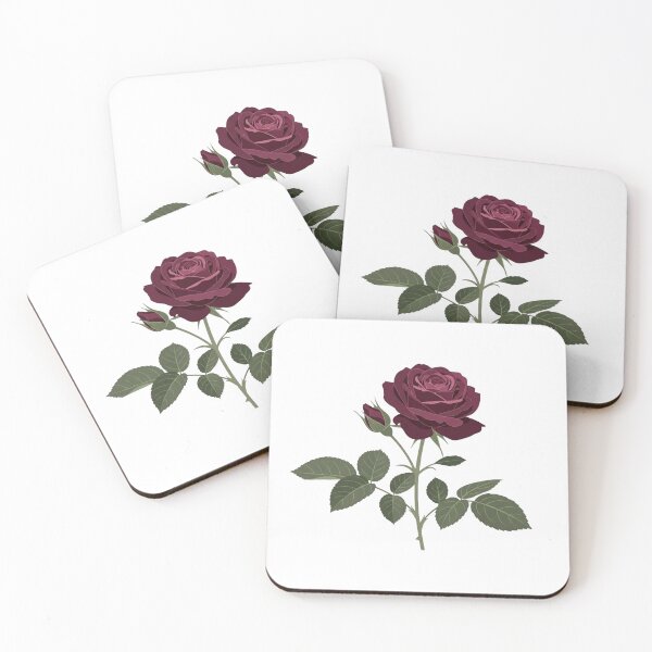 Item preview, Botanical Burgundy Rose - Elegant Dark Romance Art designed and sold by Dzblack.