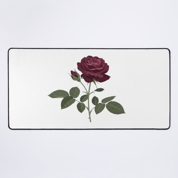 Item preview, Botanical Burgundy Rose - Elegant Dark Romance Art designed and sold by Dzblack.
