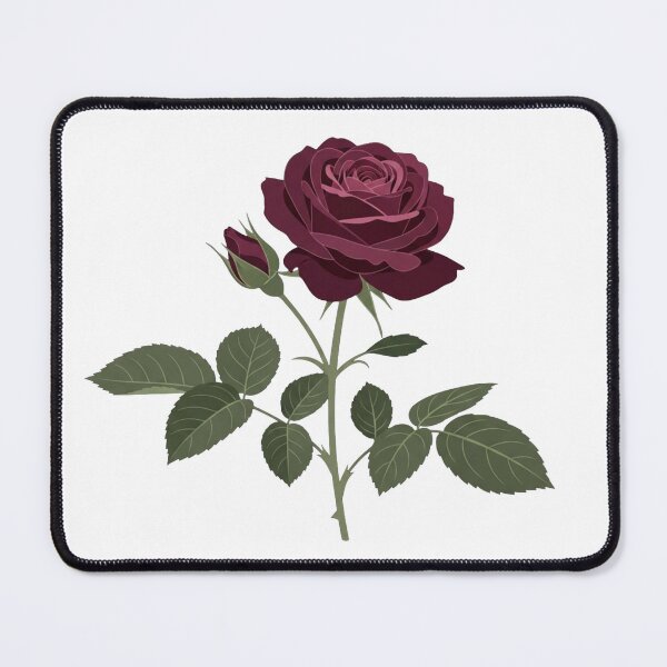 Item preview, Botanical Burgundy Rose - Elegant Dark Romance Art designed and sold by Dzblack.